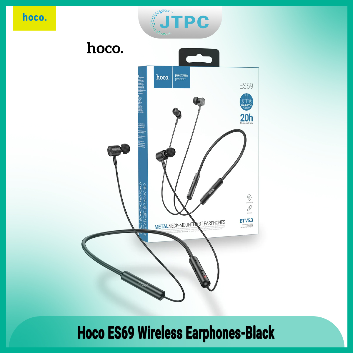 Picture of Hoco ES69 Wireless Bluetooth neckband BT V5.3 Easy sound sports Headsets