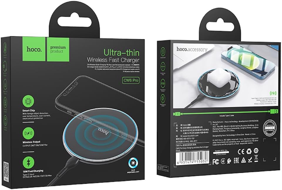 Picture of Hoco CW6 Pro Easy 15W Wireless Fast Charger