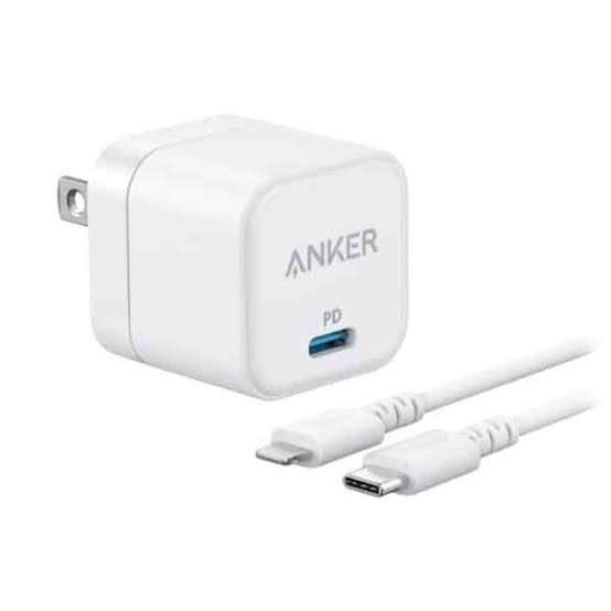 Picture of Anker 20W Fast Charger with type C to lightning cable