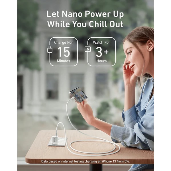Picture of Anker 20W Fast Charger with type C to lightning cable