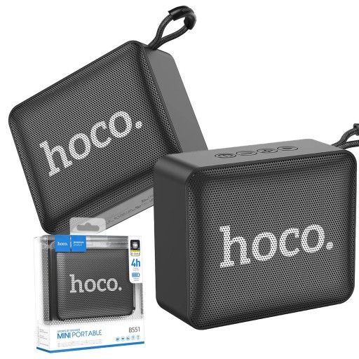Picture of HOCO BS51 Bluetooth 5.1 AUX, USB, SD Card & FM Radio Supported Portable Wireless Speaker (Black)