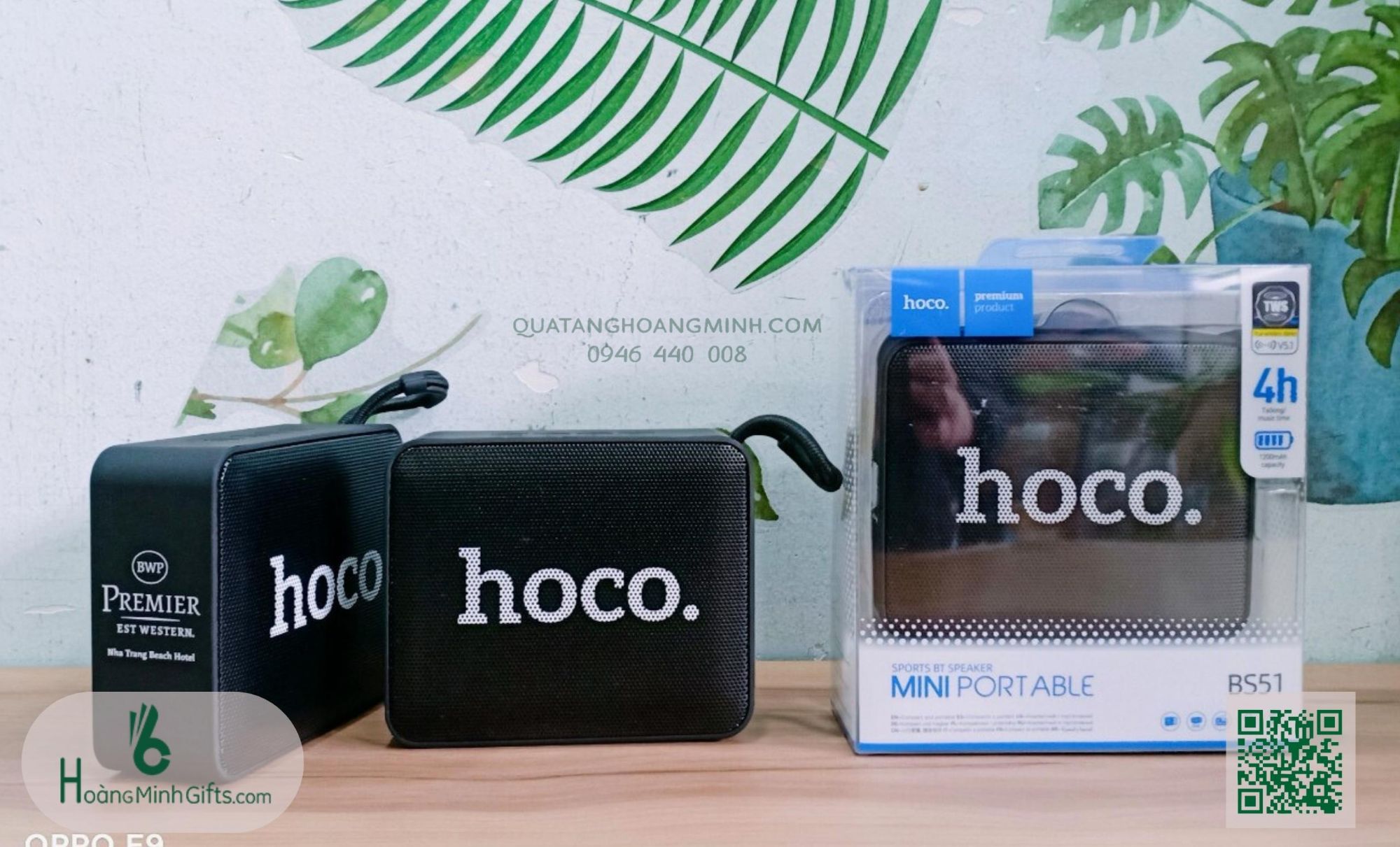 Picture of HOCO BS51 Bluetooth 5.1 AUX, USB, SD Card & FM Radio Supported Portable Wireless Speaker (Black)