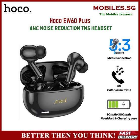 Picture of Hoco EW60 Plus Norman True Wireless ANC BT Headset - Black