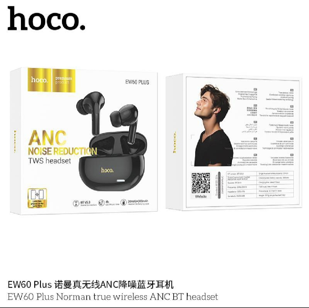 Picture of Hoco EW60 Plus Norman True Wireless ANC BT Headset - Black