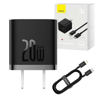 Picture of Baseus GaN5 Fast Charger 1C 20W with type c to iphone cable
