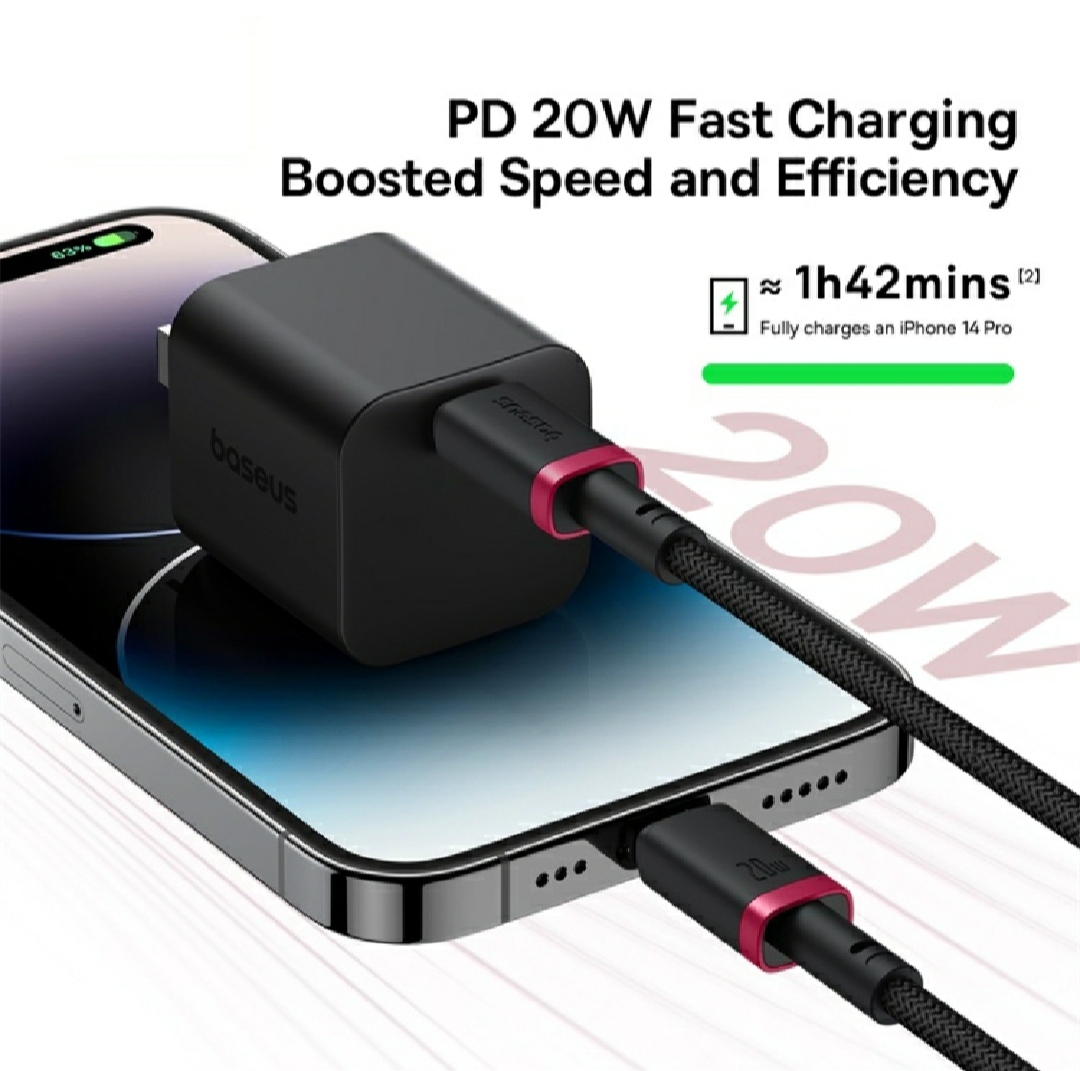 Picture of Baseus Dura Series Type-C to ip 8 Pin 20W Fast Charging Cable 1m (C-B)