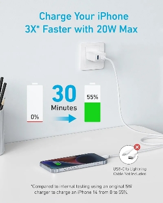 Picture of Anker 20W PD Dual Port Wall Charger (A2348)