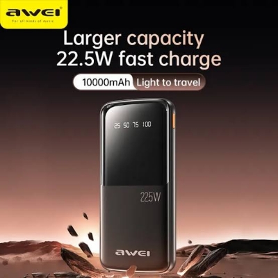 Picture of Awei P10K 10000mah 22.5W Fast Charging Digital Display Power Bank