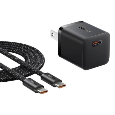 Picture of Baseus 25w GaN5 Fast Charger mini 1C With USB-C to USB-C Cable