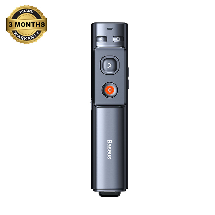 Baseus Orange Dot Wireless Presenter (Green Laser)(Charging) Grey AR Trading Official Storeonline shop bangladeshothoba.com