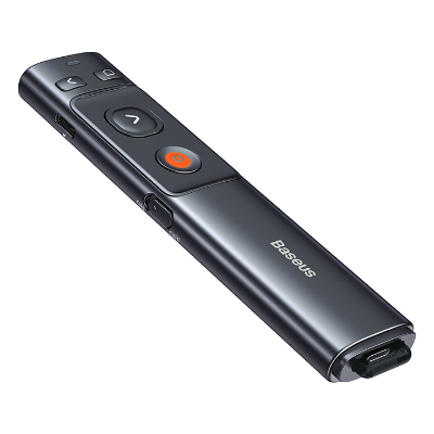Baseus Orange Dot Wireless Presenter (Green Laser)(Charging) Grey AR Trading Official Storeonline shop bangladeshothoba.com