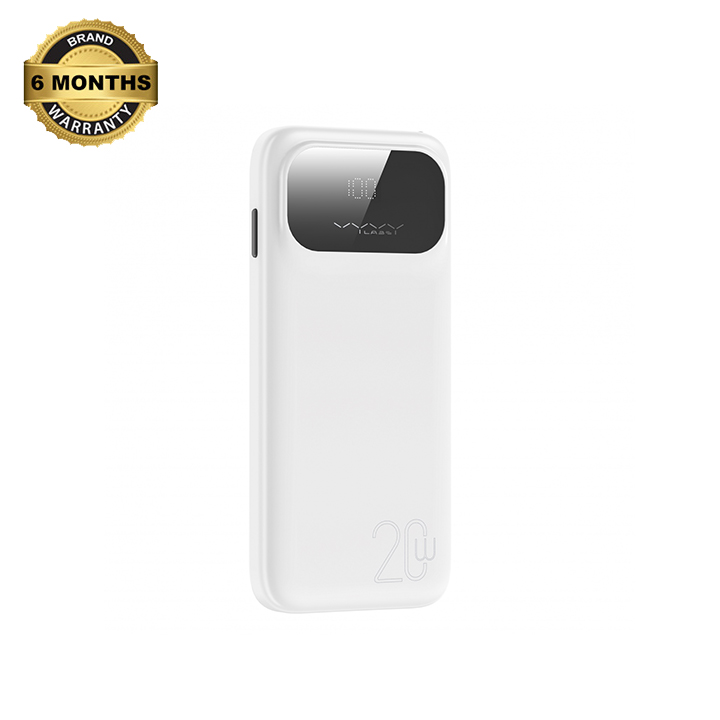 Vyvylabs Leca Digital Display Fast Charge Power Bank 10000mAh 20W White AR Trading Official Storeonline shop bangladeshothoba.com