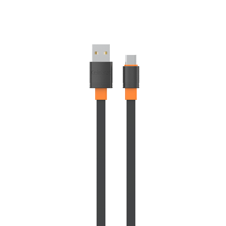Picture of Celebrat CB-33 PVC silicone Fast charging Data Transmisson Cable For Type-C 3A- Black