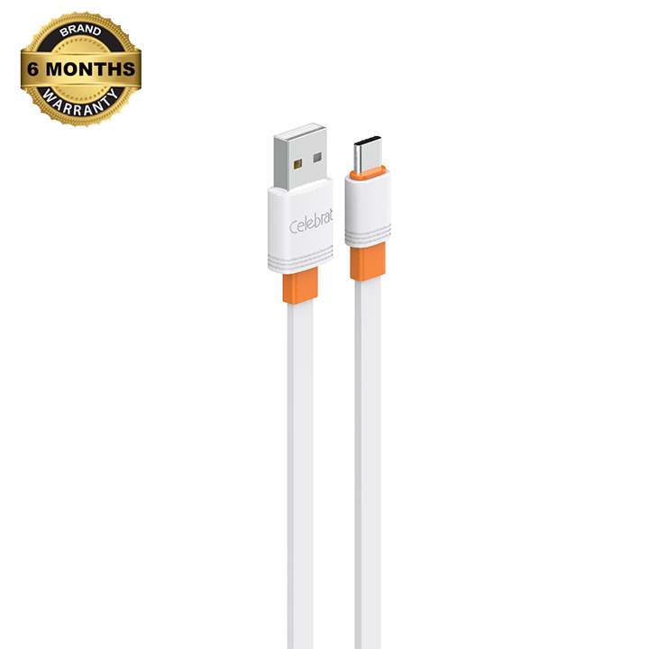 Picture of Celebrat CB-33 PVC silicone Fast charging Data Transmisson Cable For Type-C 3A- White