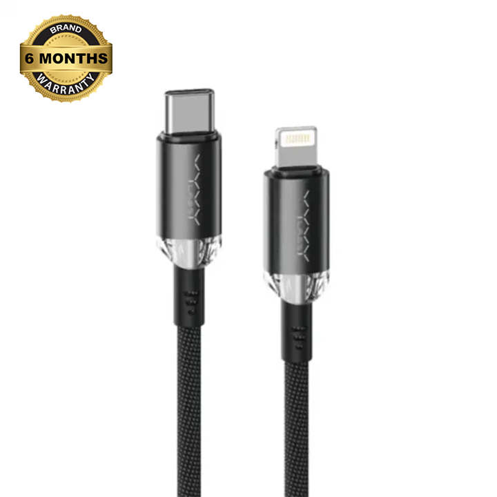 Picture of Vyvylabs Crystal Series Fast Charging Data Cable Type-C to iP 30W 1M Black
