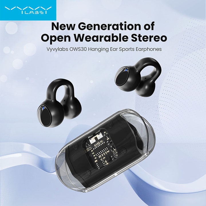 Picture of Vyvylabs OWS30 Hanging Ear Sports Earphones Black
