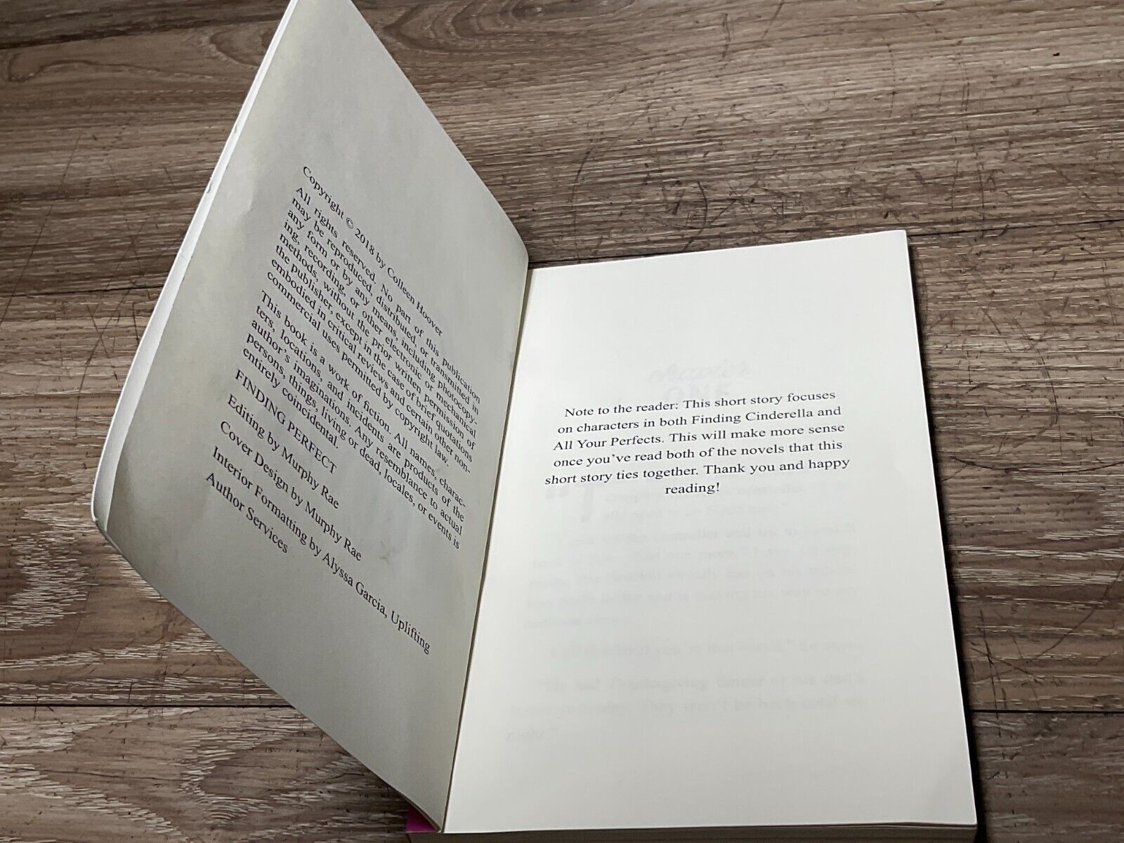 Picture of Finding Perfect Book by Colleen Hoover