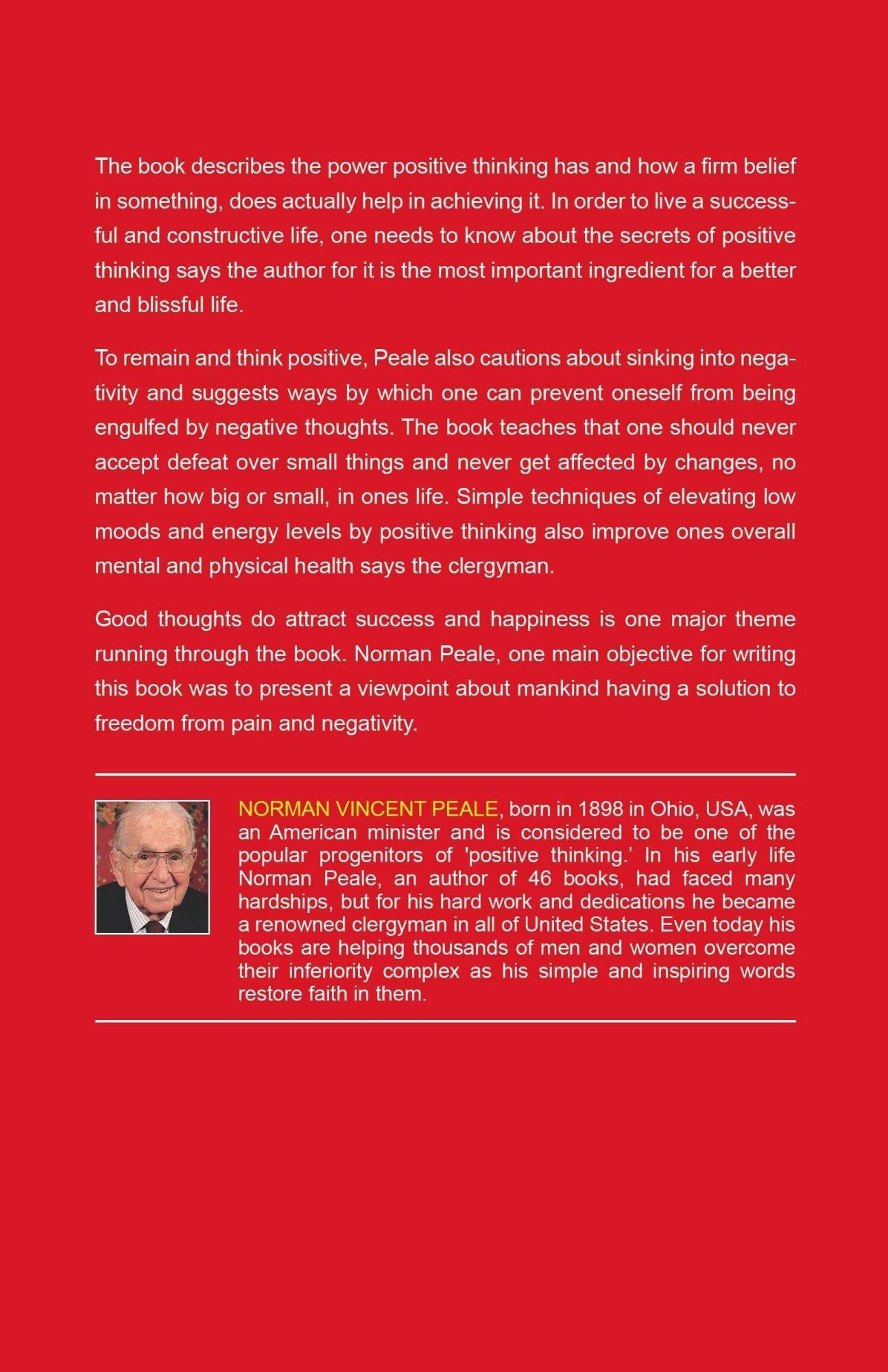 Picture of The Power of Positive Thinking Book by Norman Vincent Peale