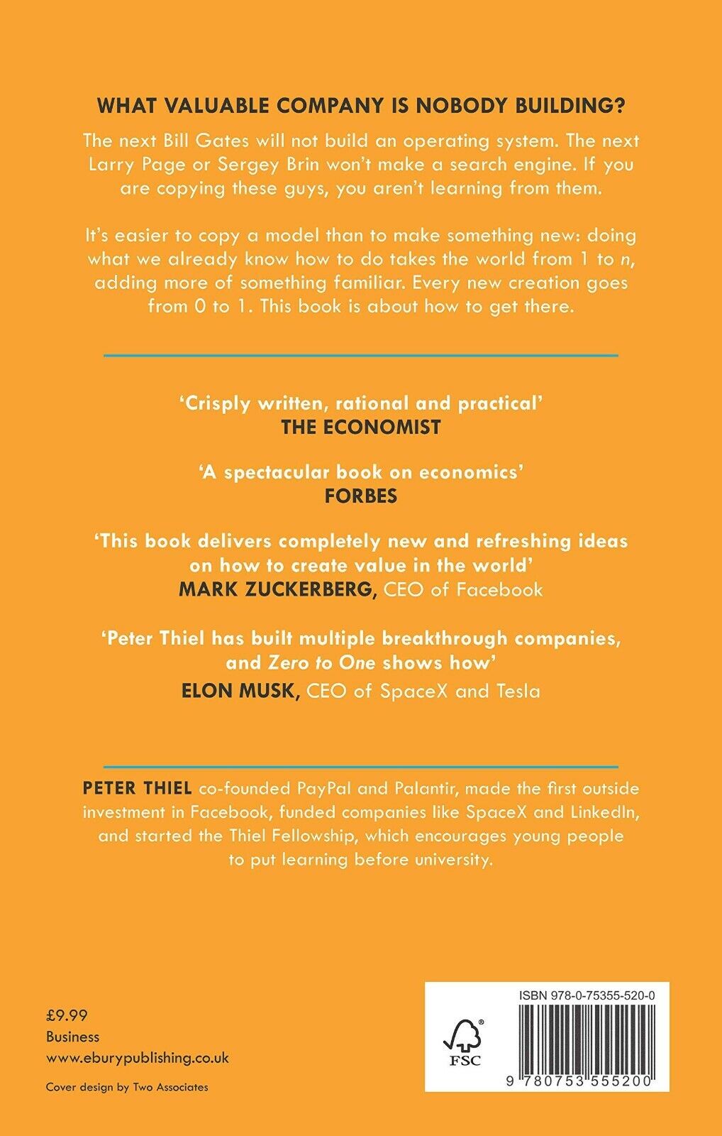 Picture of Zero to One: Notes on Startups, or How to Build the Future