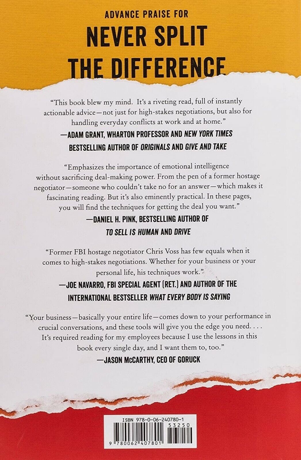 Picture of Never Split the Difference: Negotiating As If Your Life Depended On It