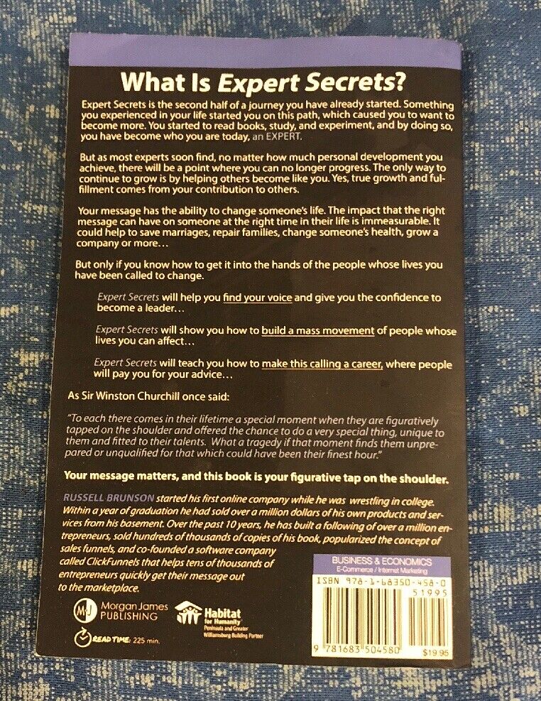 Picture of Expert Secrets: The Underground Playbook for Creating a Mass Movement of People Who Will Pay for Your Advice