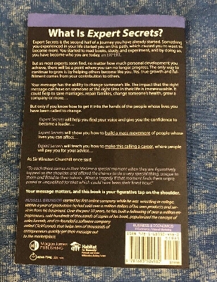 Picture of Expert Secrets: The Underground Playbook for Creating a Mass Movement of People Who Will Pay for Your Advice