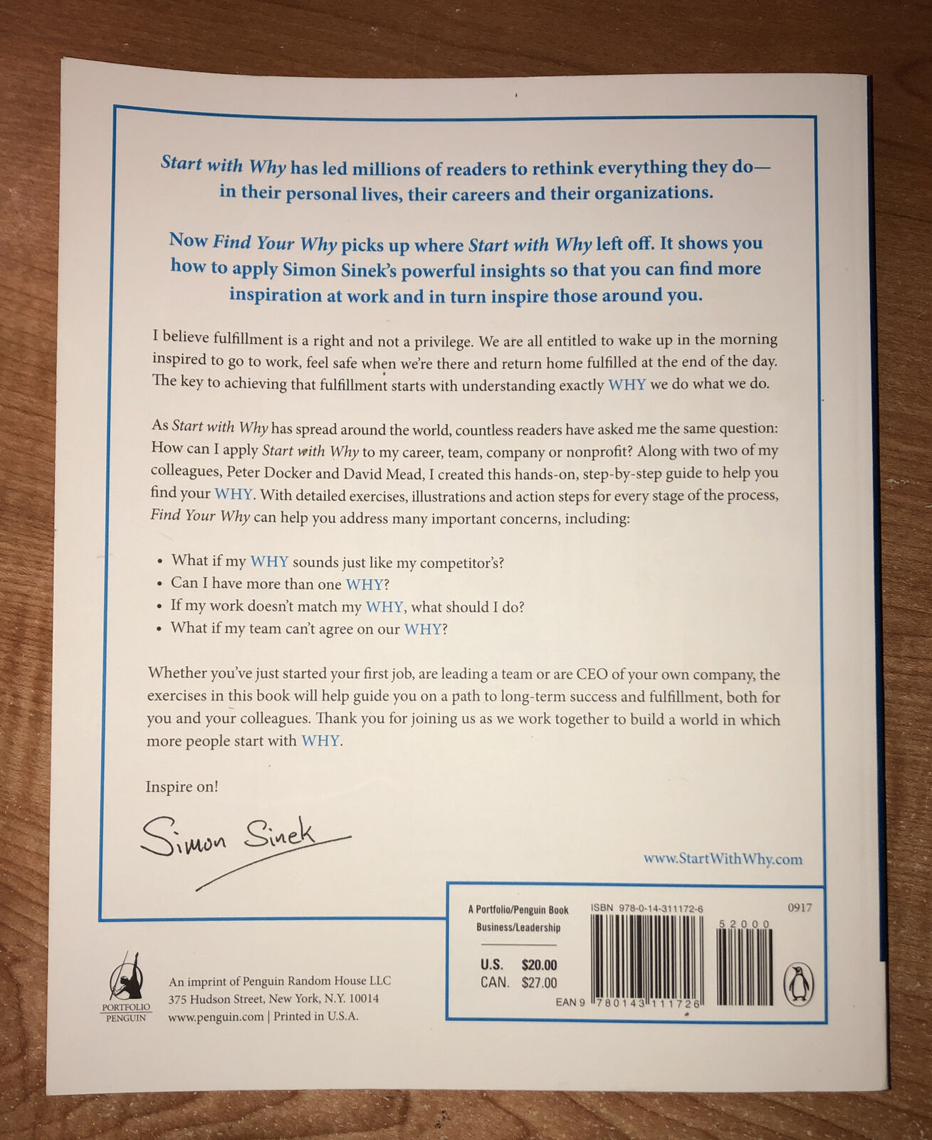 Picture of Find Your Why: A Practical Guide for Discovering Purpose for You and Your Team