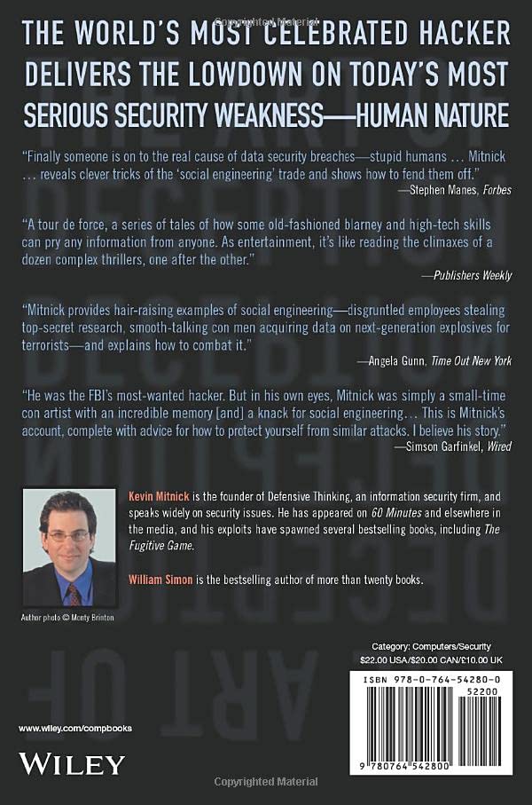 Picture of The Art of Deception: Controlling the Human Element of Security -paperback