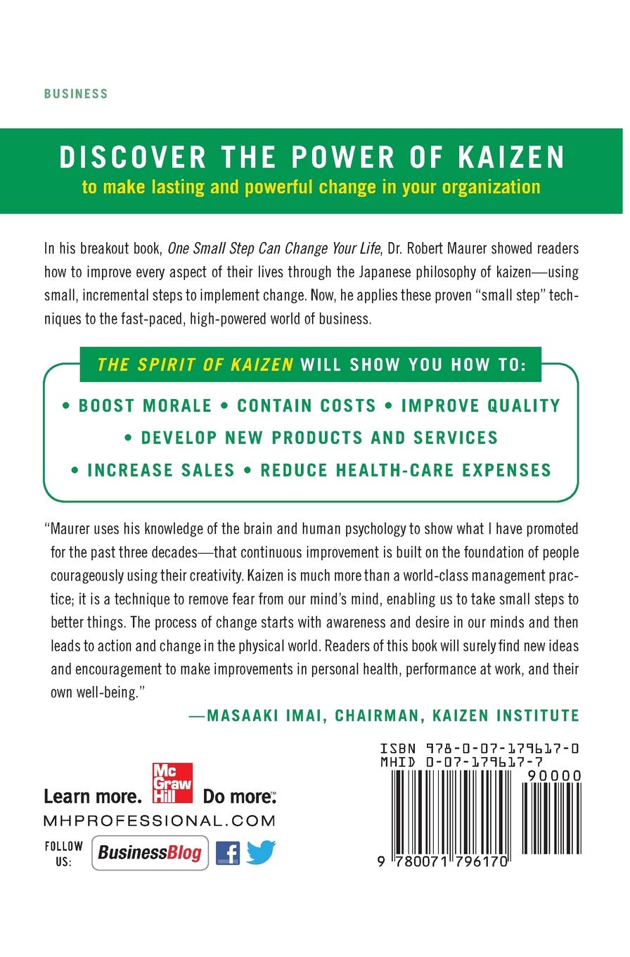 Picture of The Spirit of Kaizen: Creating Lasting Excellence One Small Step at a Time