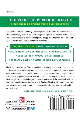 Picture of The Spirit of Kaizen: Creating Lasting Excellence One Small Step at a Time