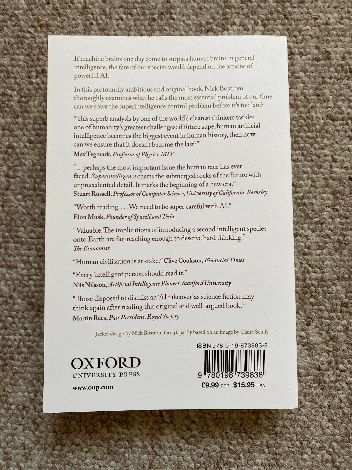 Picture of Superintelligence: Paths, Dangers, Strategies Book by Nick Bostrom