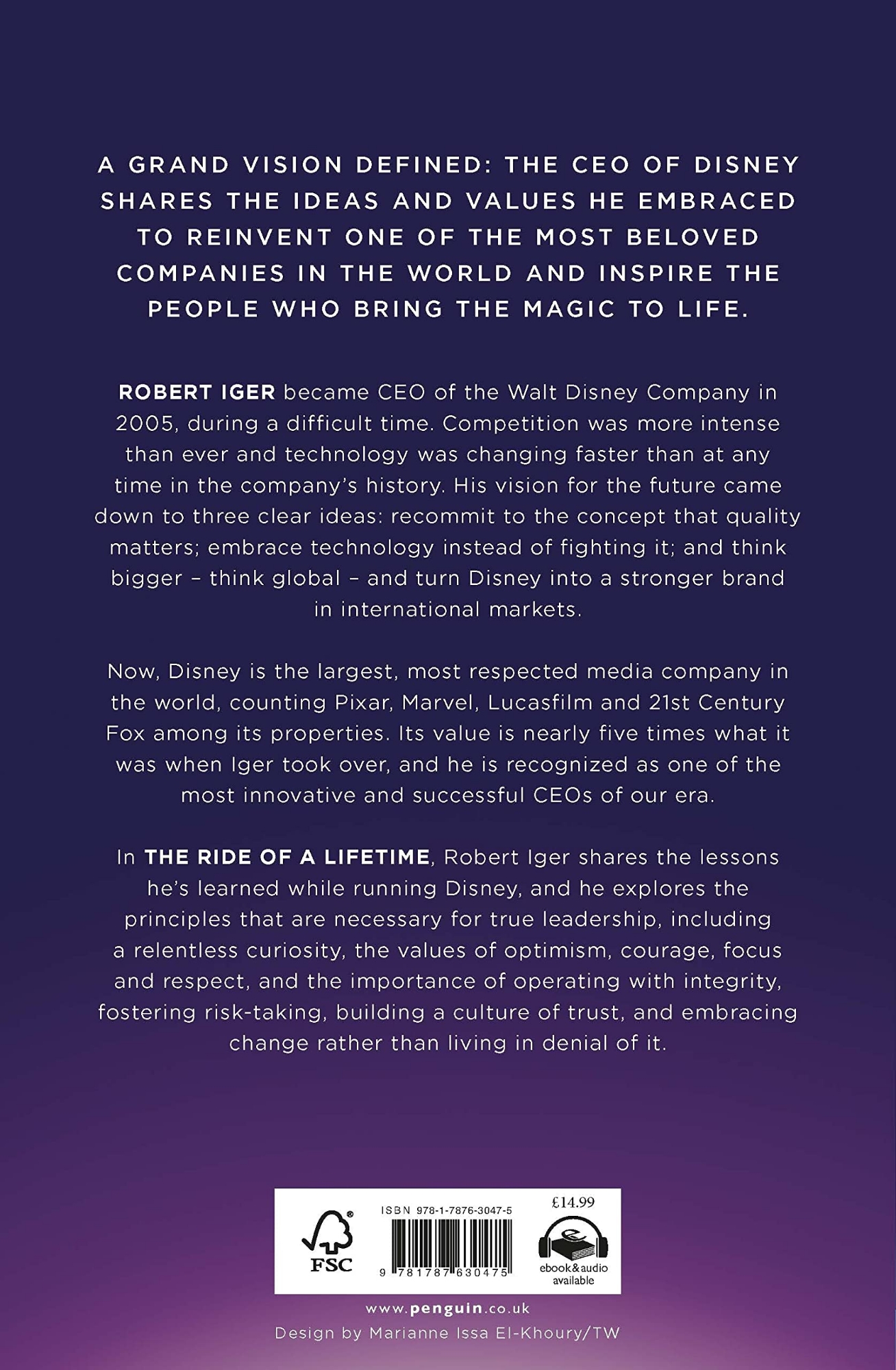 Picture of The Ride of a Lifetime: Lessons in Creative Leadership from 15 Years as CEO of the Walt Disney Company