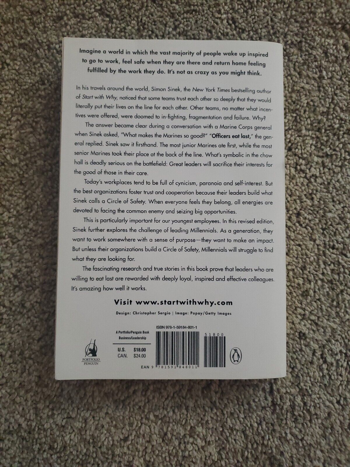 Picture of Leaders Eat Last Book by Simon Sinek