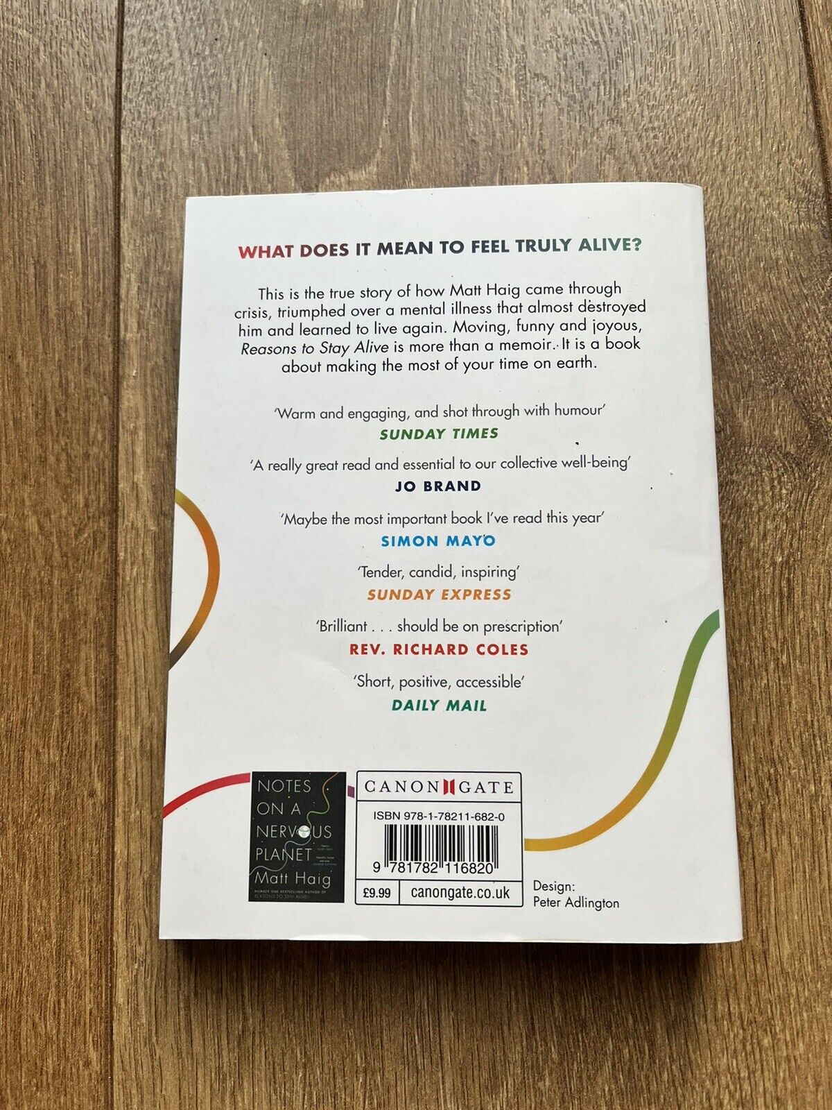 Picture of Reasons to Stay Alive Novel by Matt Haig