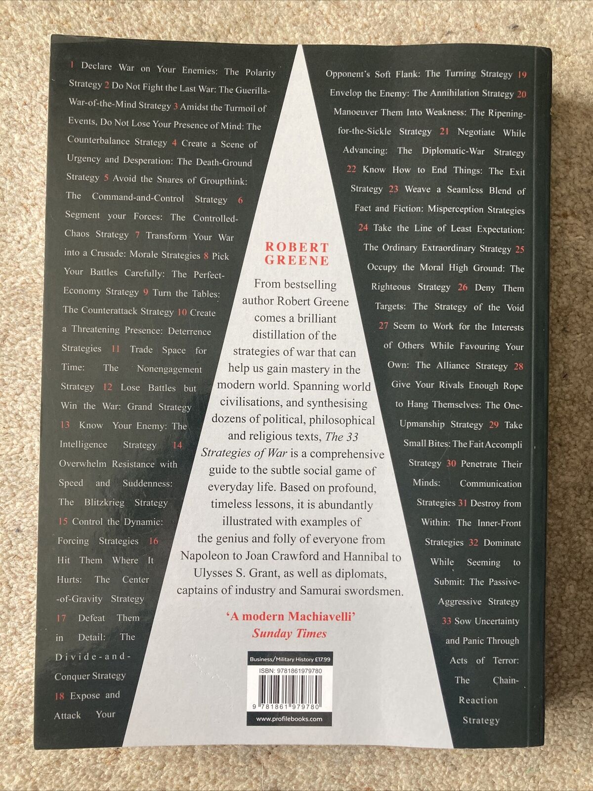 Picture of The 33 Strategies of War Book by Robert Greene