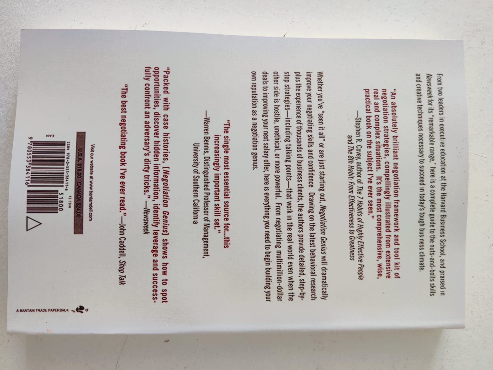 Picture of Negotiation Genius: How to Overcome Obstacles and Achieve Brilliant Results at the Bargaining Table and Beyond