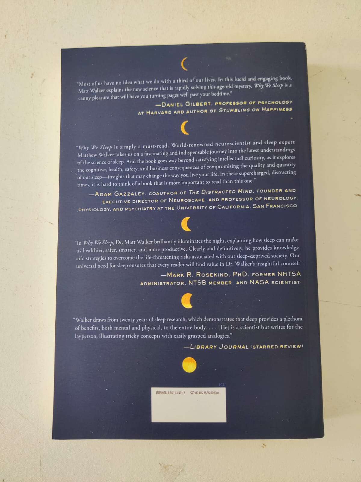 Picture of Why We Sleep: Unlocking the Power of Sleep and Dreams