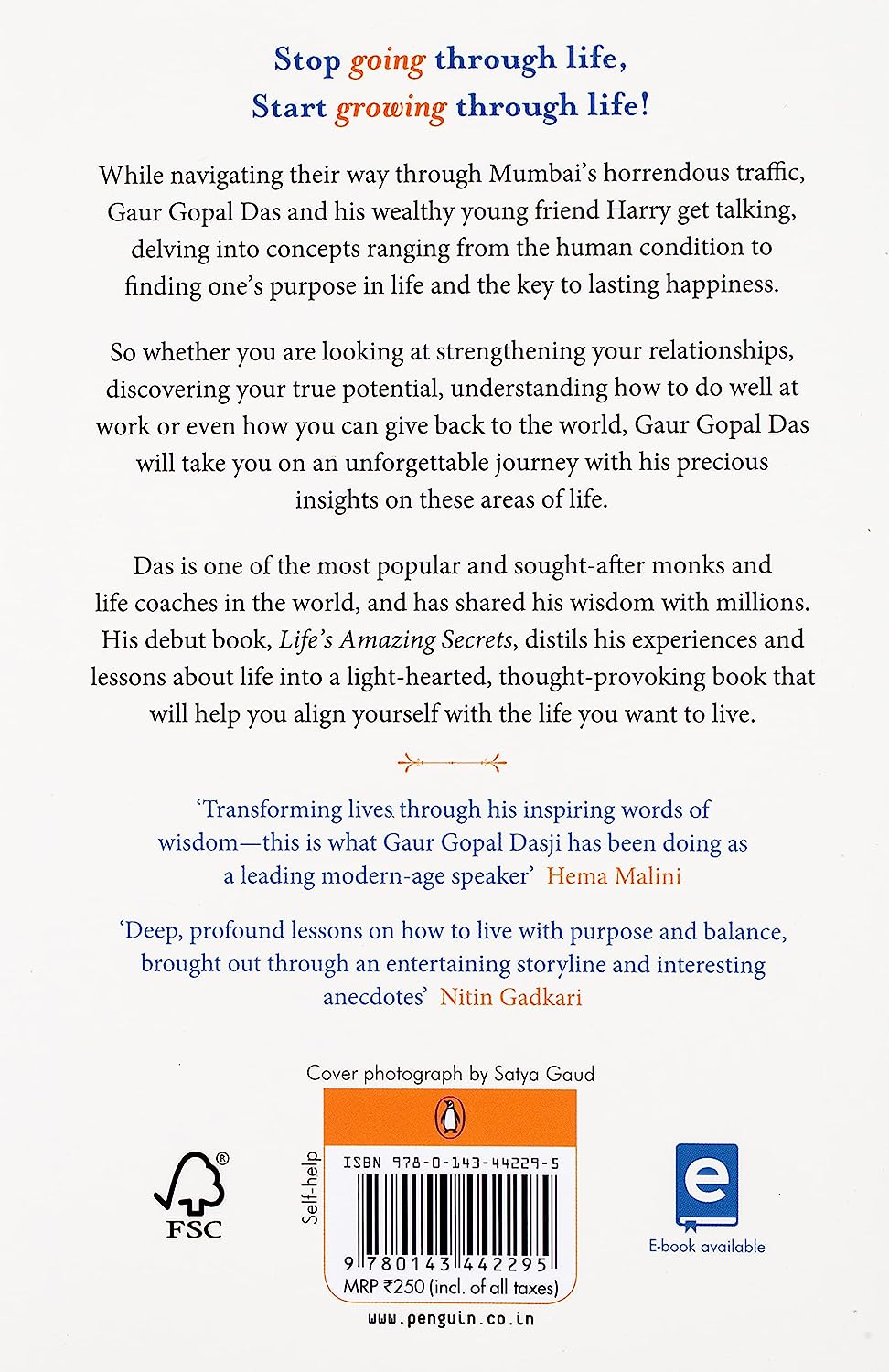 Picture of Life's Amazing Secrets:How to Find Balance and Purpose in Your Life  by Gaur Gopal Das