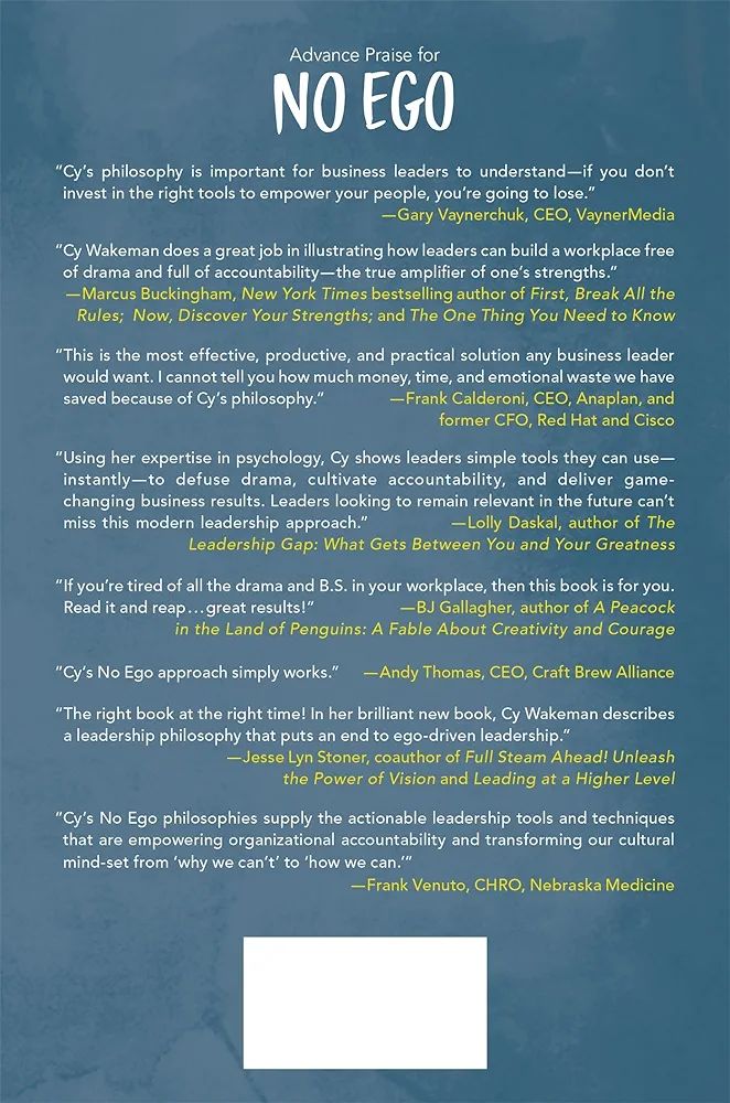 Picture of No Ego: How Leaders Can Cut the Cost of Workplace Drama by Cy Wakeman -Paperback