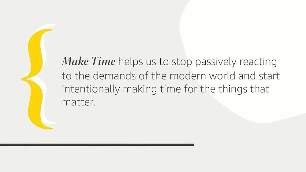 Picture of Make Time: How to Focus on What Matters Every Day by Jake Knapp