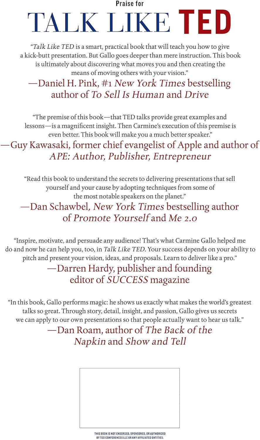 Picture of Talk Like TED: The 9 Public Speaking Secrets of the World's Top Minds by C. Gallo (Paperback)