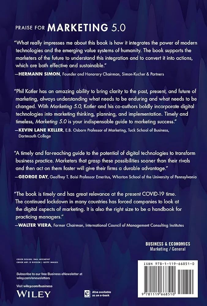 Picture of Marketing 5.0: Technology for Humanity

Book by Hermawan Kartajaya, Iwan Setiawan, and Philip Kotler
(Paperback)