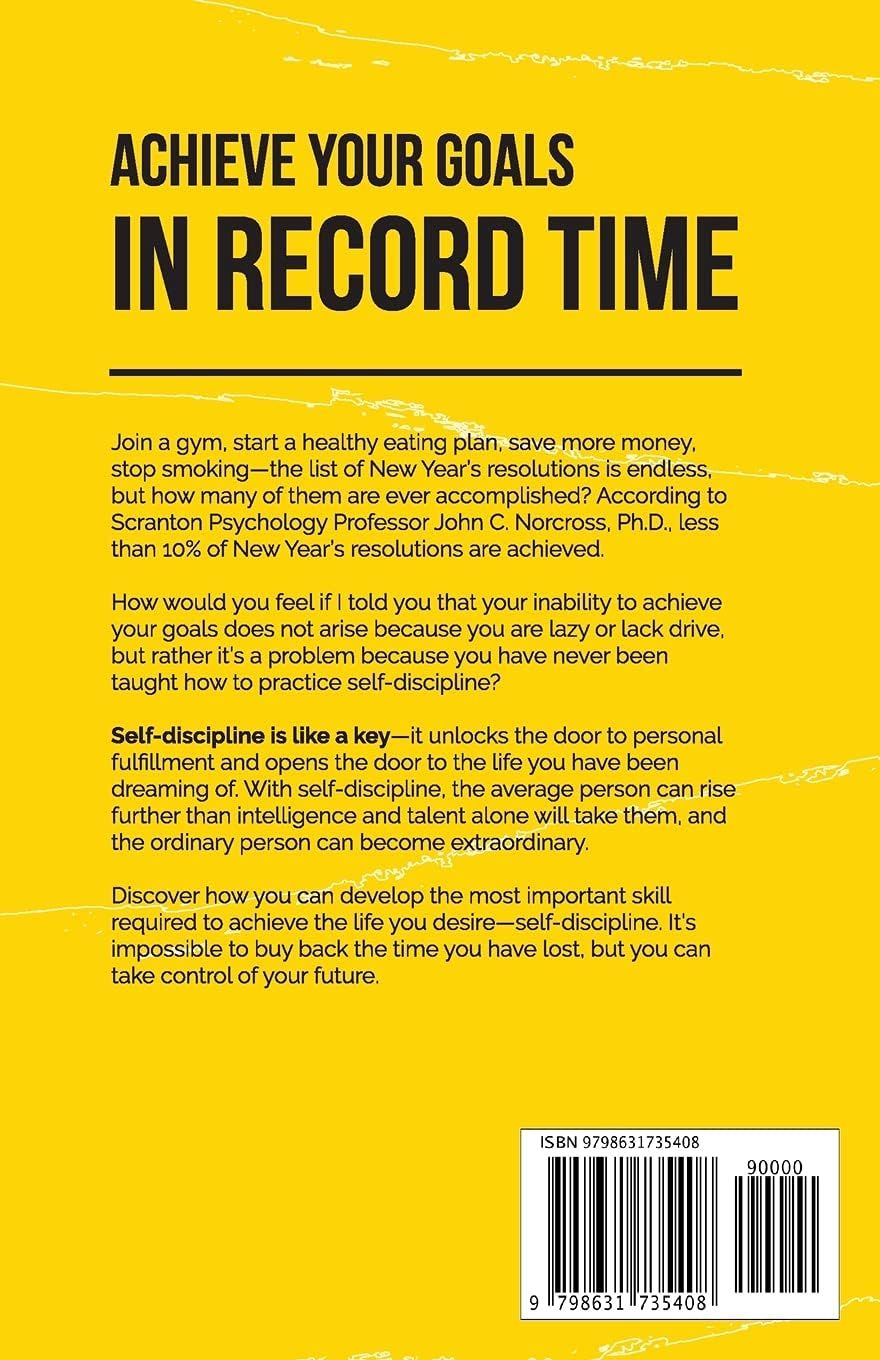 Picture of The Power of Discipline: How to Use Self Control and Mental Toughness to Achieve Your Goals Book by Daniel Walter(Paperback)