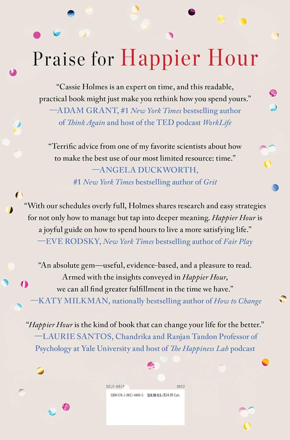 Picture of Happier Hour by Cassie Holmes, Phd (Paperback)