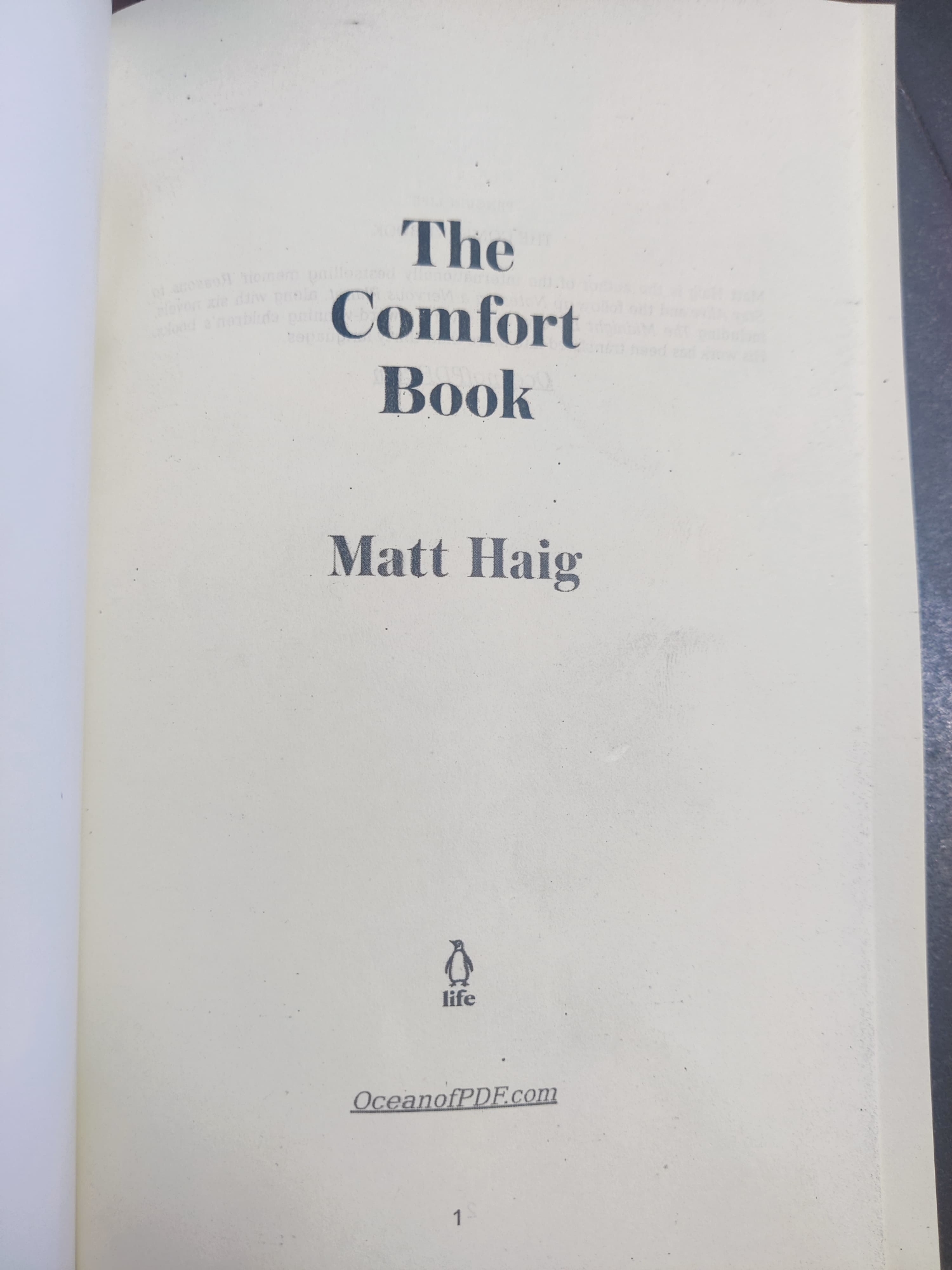 Picture of The Comfort Book by Matt Haig (Paperback)
