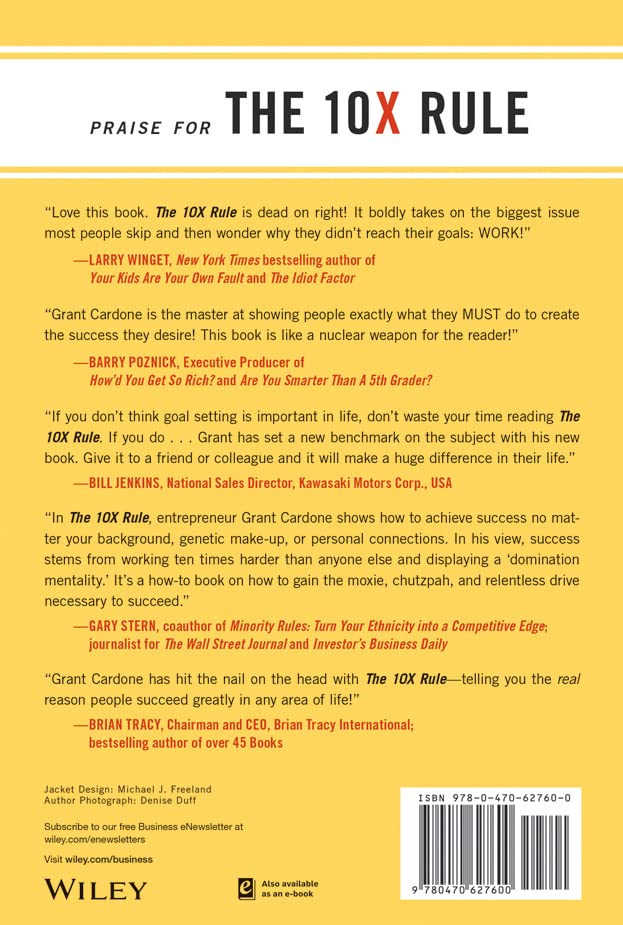 Picture of The 10X Rule: The Only Difference Between Success and Failure by Grant Cardone (Paperback)