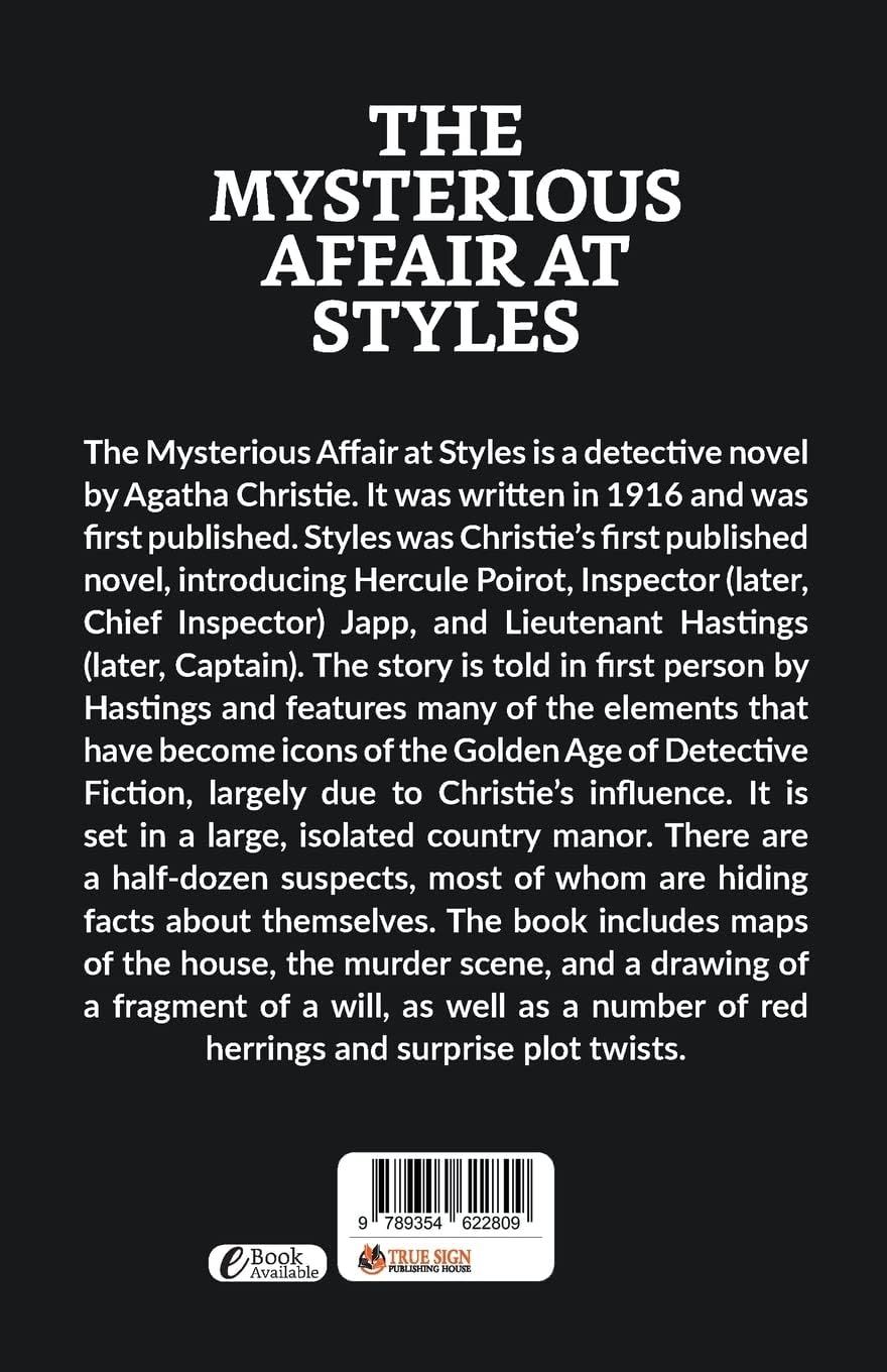 Picture of The Mysterious Affair at Styles
Novel by Agatha Christie (Paperback)
