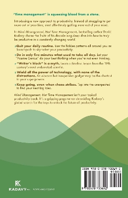 Picture of Mind Management, Not Time Management: Productivity When Creativity Matters by David Kadavy (Paperback)