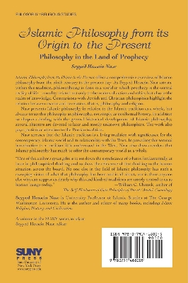 Picture of Islamic Philosophy from Its Origin to the Present: Philosophy in the Land of Prophecy (Suny Series in Islam) by Seyyed Hossein Nasr (Paperback)