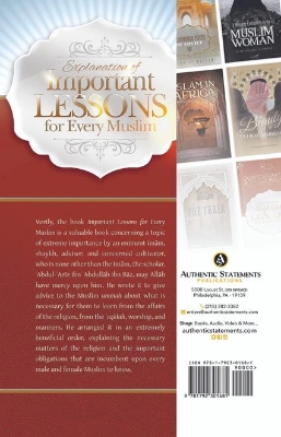 Picture of Explanation Of Important Lessons For Every Muslim by Shaykh-'Abdur-Razaq Al-Abad (Paperback)